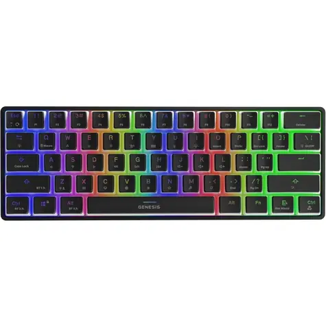 Genesis Thor 660 G2 RGB Gateron Brown US černá / herní bezdrátová klávesnice / USB / Bluetooth