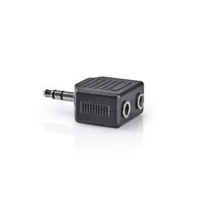 Nedis Stereo audio adaptér jack 3.5 mm (M) - 2x jack 3.5mm (F) černá / poniklované 