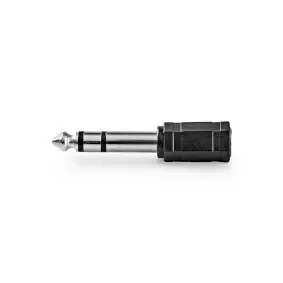 Nedis Stereo audio adaptér jack 6.35 mm (M) - jack 3.5 mm (F) černá / poniklované