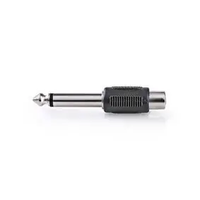 Nedis Mono audio adaptér jack 6.35 mm (M) - RCA (F) černá / poniklované 