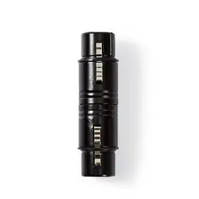Nedis XLR adaptér černá / XLR 3kolíková zástrčka / XLR 3kolíková zásuvka / poniklované 