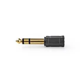 Nedis Stereo audio adaptér jack 6.35 mm (M) - jack 3.5 mm (F) 10 ks černá / pozlacený 