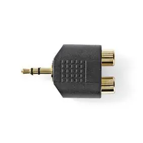Nedis Stereo audio adaptér jack 3.5 mm (M) - 2x RCA (F) 10 ks černá 