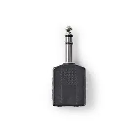 Nedis Stereo audio adaptér jack 6.35 mm (M) - 2x jack 6.35 mm (F) 10 ks černá 