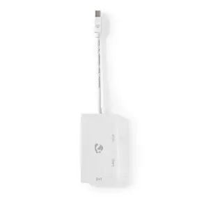 Nedis Adaptér Mini DisplayPort (M) - DVI-D 24+1 (F) - VGA (F) - HDMI (F) bílá / poniklované 