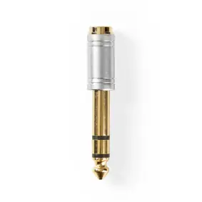 Nedis Stereo audio adaptér jack 6.35 mm (M) - jack 3.5 mm (F) stříbrná / pozlacený 