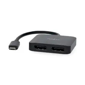 Nedis Adaptér USB-C (M) - 2x DisplayPort (F) 0.20 m černá 