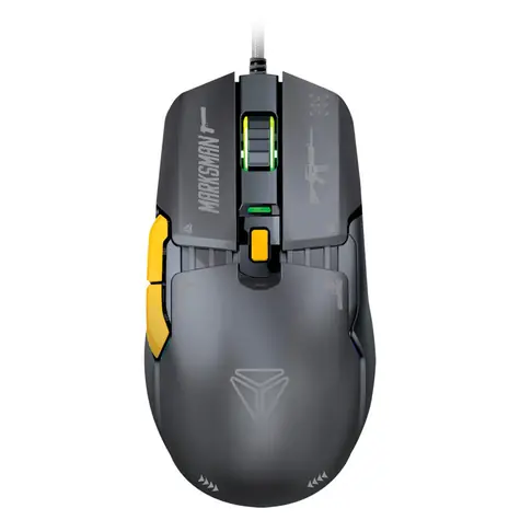 YENKEE YMS 3600BK MARKSMAN USB černá / herní optická myš / 12400 DPI / 6 tlačítek / USB-A/C / 1.8 m 