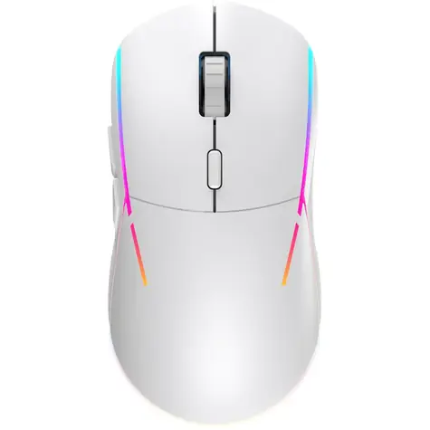 YENKEE YMS 3500WE SAMURAI WL bílá / bezdrátová herní optická myš / 5000 DPI / 6 tlačítek / 2.4 GHz / USB-C