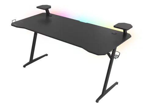 Genesis Holm 510 RGB / Herní stůl / černý / D:160cm / Š:75cm / V:75cm
