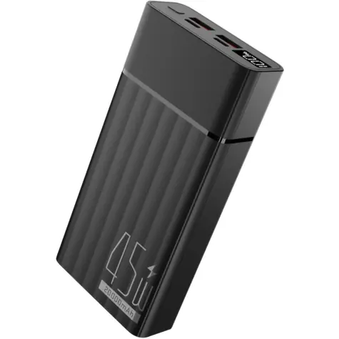 YENKEE YPB 2145 černá / Power Banka / 20000 mAh / 45W / 2x USB-C / 2x USB-A / QC 2.0 + QC 3.0