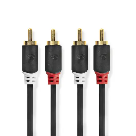 Nedis Stereo Audio kabel 2x RCA (M) - 2x RCA (M) 10.0 m černá