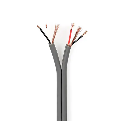 Nedis Audio Cable 4 x 0.16 mm2 tmavě šedá / Měď / 100.0 m / Kulatý / PVC / Role