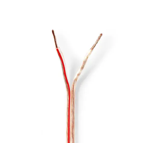 Nedis Repro kabel 2x 1.50 mm2 transparentní / Měď / 15.0 m / Kulatý / PVC  