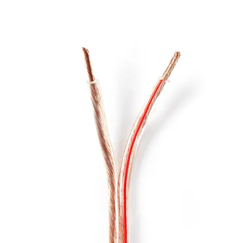 Nedis Repro kabel 2x 4.00 mm2 transparentní / Měď / 100.0 m / Kulatý / PVC  