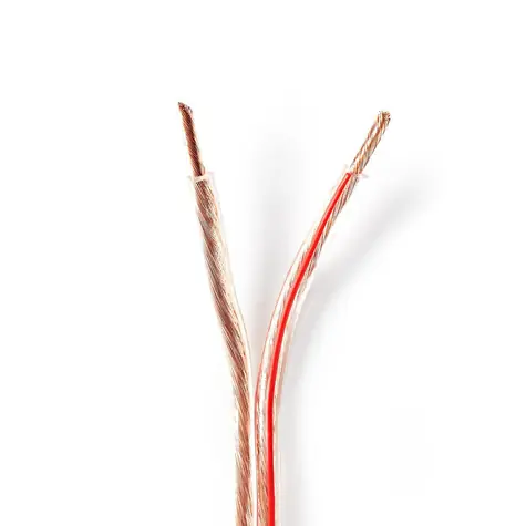 Nedis Repro kabel 2x 4.00 mm2 transparentní / Měď / 25.0 m / Kulatý / PVC   
