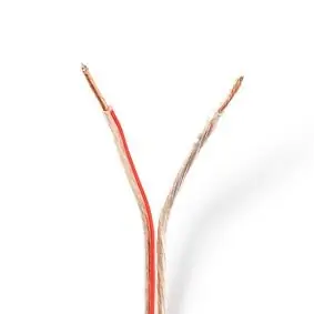 Nedis Repro kabel 2x 1.50 mm2 transparentní / CCA / 15.0 m / Kulatý / PVC  