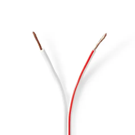 Nedis Repro kabel 2x 1.50 mm2 bílá / CCA / 100.0 m / Kulatý / PVC   