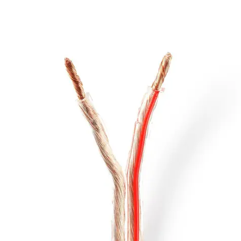 Nedis Repro kabel 2x 4.00 mm2 transparentní / CCA / 100.0 m / Kulatý / PVC  