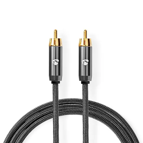 Nedis Kabel k subwooferu RCA (M) - RCA (M) 5.00 m šedá 