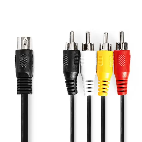 Nedis DIN Audio kabel DIN 5pinová (M) - 4x RCA (M) 1.00 m černá 