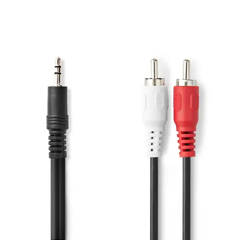 Nedis Stereo Audio kabel jack 3.5 mm (M) - 2x RCA (M) 15.0 m černá 