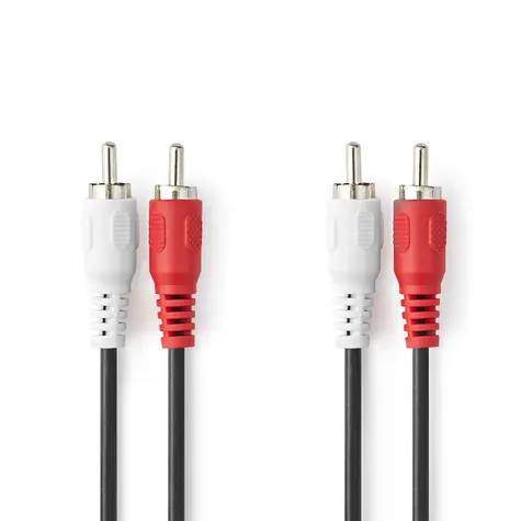 Nedis Stereo Audio kabel 2x RCA (M) - 2x RCA (M) 3.00 m černá 