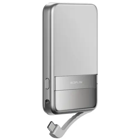 EcoFlow RAPID Magnetic Power Bank 5000mAh stříbrná / Powerbanka / 30W / Qi2 / USB-C / Li-Co