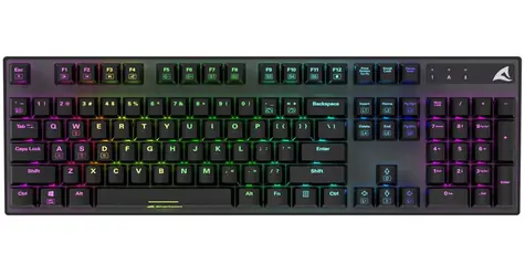 Sharkoon Skiller SGK20 černá / herní klávesnice / mechanická / Huano Red / RGB / USB / 1.8m / DE Layout