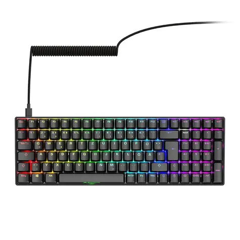 Sharkoon Skiller SGK50 S2 černá / herní klávesnice / mechanická / Gateron Brown / USB / 1.5m / DE Layout