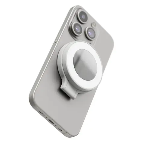 ShiftCam SnapPocket Light bílá / kapesní LED ring světlo na telefon s držákem
