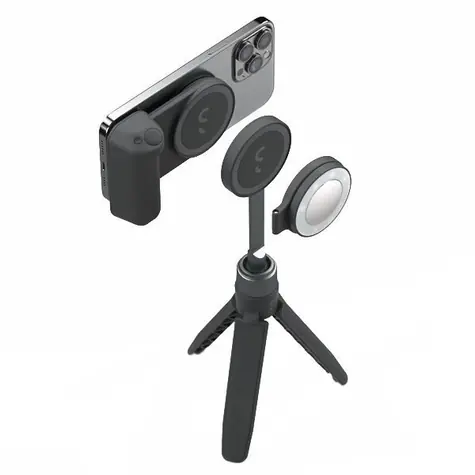 ShiftCam SnapGrip Creator Kit černá / tripod + foto adaptér + LED ring světlo