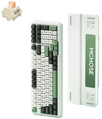 MCHOSE MC-K99 Icy Creamsicle zelená / herní bezdrátová klávesnice / mechanická / Icy Creamsicle / 2.4GHz / BT / US Layou
