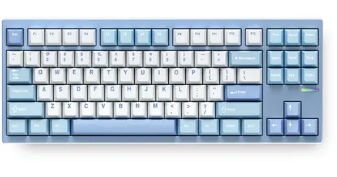 MCHOSE GX87 Lite Matcha Latte V2 modrá / herní bezdrátová klávesnice / mechanická / Matcha Latte V2 / 2.4GHz / US Layout