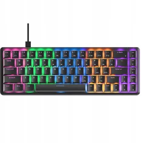 Rampage Rebel Blue switch černá / herní klávesnice / mechanická / Blue Switch / USB / US Layout 