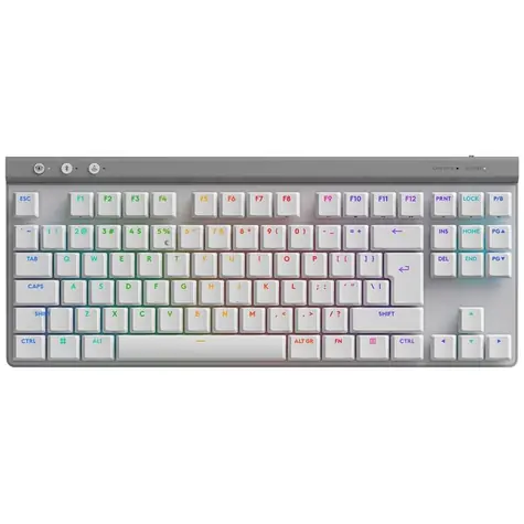 Logitech G515 TKL Bílá / bezdrátová herní klávesnice / US layout / Bluetooth + USB LIGHTSPEED přijímač / RGB