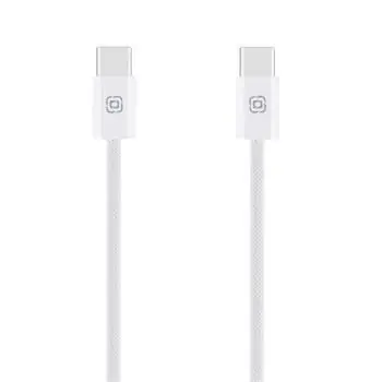 OBAL:ME Super Fast USB-C/USB-C Pletený kabel 60W 1m White