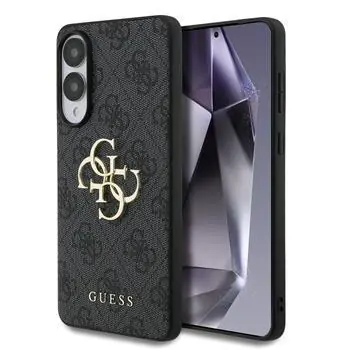 Guess PU 4G Metal Logo Zadní Kryt pro Samsung Galaxy S25 Edge Grey