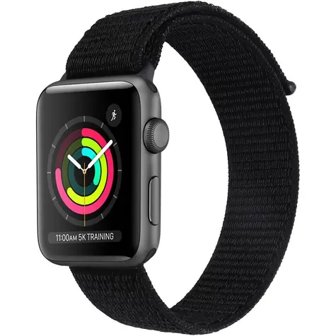 YENKEE YWB 040 AW Nylonový řemínek pro Apple Watch 42 & 44 & 45 & 49 mm černá 