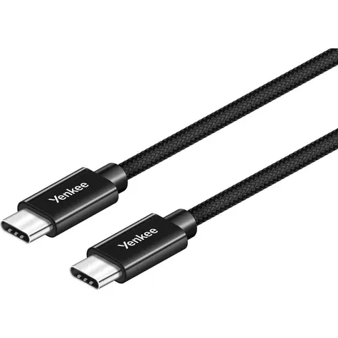 YENKEE YCU C101 BK kabel USB-C 2.0 (M) - USB-C 2.0 (M) 1m černá / 480mb/s / až 60W