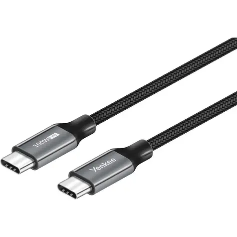 YENKEE YCU 323 BK Kabel USB-C 3.1 Gen 2 (M) - USB-C 3.1 Gen.2 (M) 1.5 m černá / až 100W