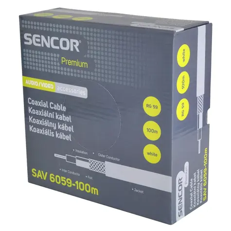 SENCOR SAV 6059 RG-59 anténní koaxiální kabel 100m