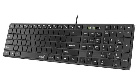 GENIUS Slimstar K500 Education černá / Kancelářská klávesnice / drátová / USB / Bez layoutu