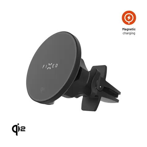 FIXED Držák s bezdrátovým nabíjením MagRound 2 podpora MagSafe 15W Qi2 černý