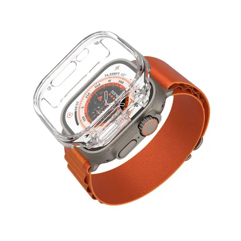 FIXED Ochranné pouzdro Pure Watch s temperovaným sklem pro Apple Watch Ultra 49mm/Ultra 2 49mm čiré