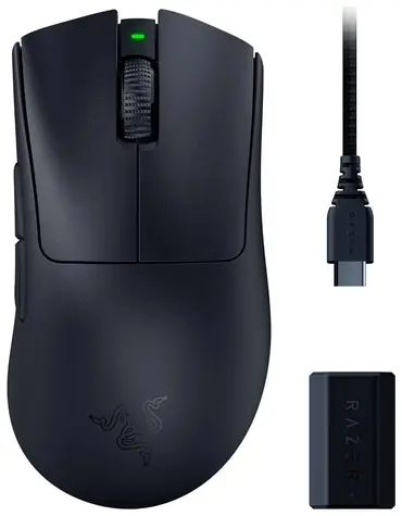 Razer DeathAdder V3 Pro + HyperPolling Wireless Dongle / Herní bezdrátová myš / optická / 30000DPI / 2.4GHz / 5 tlačítek
