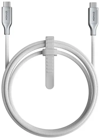 Nomad Kevlar Pletený Kabel USB-C (M) - USB-C (M) 240W 1.5m bílá