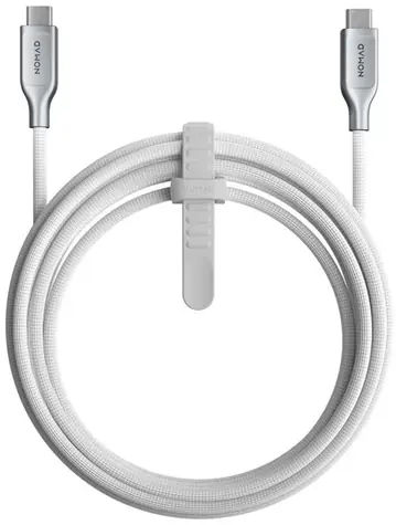 Nomad Kevlar Pletený Kabel USB-C (M) - USB-C (M) 240W 3.0m bílá