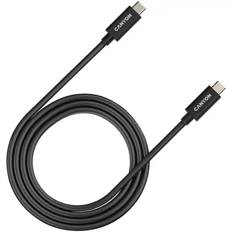 CANYON CNS-USBC44B černá / Nabíjecí  kabel / USB-C – USB-C  / 1m 