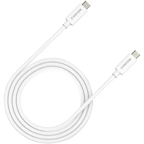 CANYON CNS-USBC44W bílá / Nabíjecí  kabel / USB-C – USB-C  / 1m 